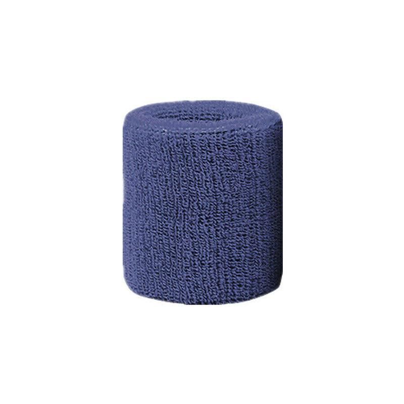 Sport Cotton Wristband Wrist Band Sweatband Sweat Training Tennis Gym Yoga - Blue Gray