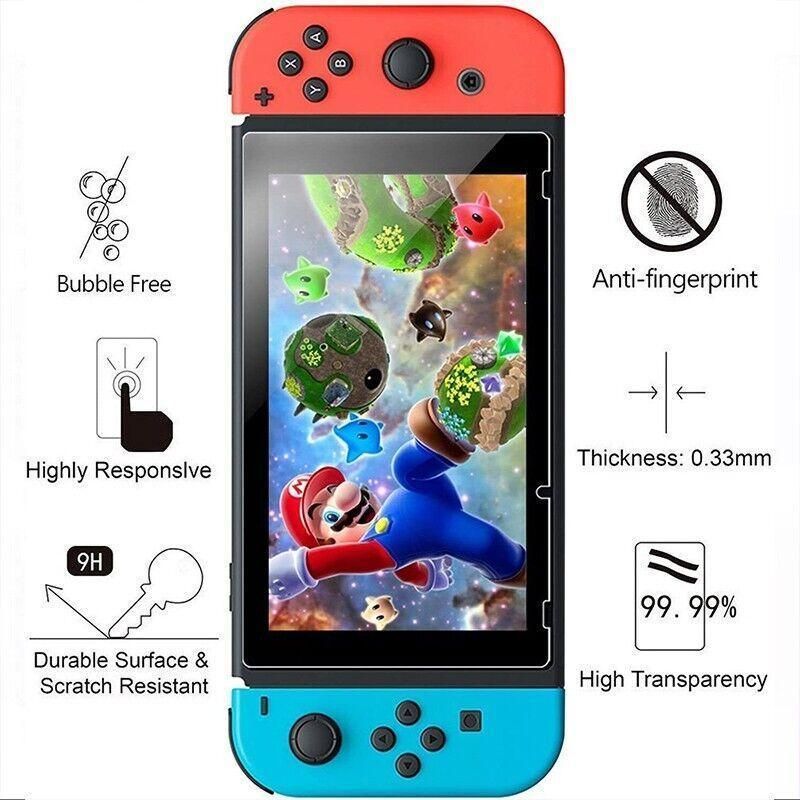 2X For Nintendo Switch Screen Protector 9H Full Cover Tempered Glass Au Stock