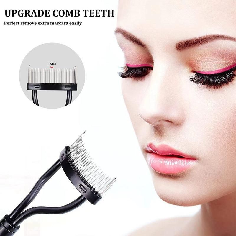 2PCS Eyelash Comb Lash Separator Metal Brush for Clump-Free Mascara and Curling