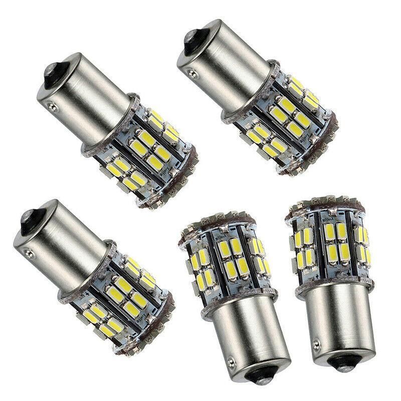 2X Ba15S 50 Smd Led - Bright White 1156 Brake Reverse Light Bulb Globe Lamp 12V