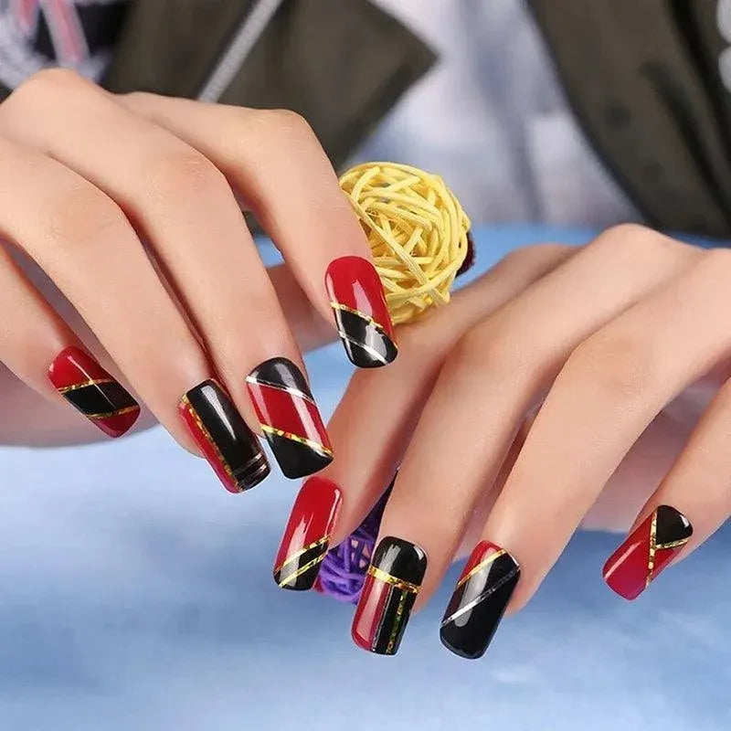 32Pcs Nail Striping Tape Metallic Laser Line Sticker Rolls Manicure Diy Mixed Au