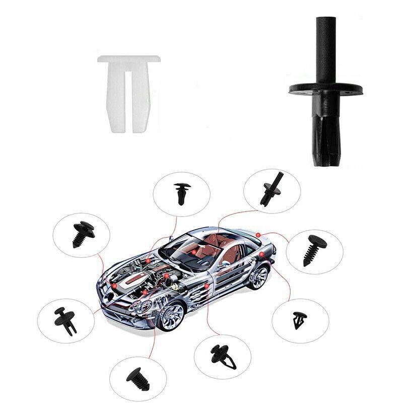 415Pcs Car Body Push Retainer Pin Rivet Trim Plastic Clips Panel Moulding Kit