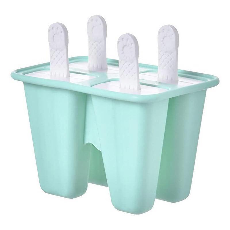Silicone Ice Cream Mould Block Frozen Molds Icy Pole Jelly Popsicle - Green-4Grid