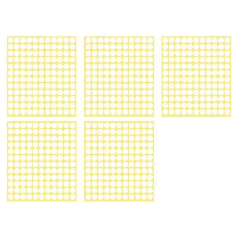 8/13/25/50mm Colour Sticker Dots Adhesive Round Labels Circular Scrapbooking White - 13mm 132 Dots - 5 Sheets