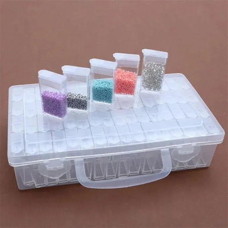 New 64 Grid Diamond Painting Storage Box Art Nail Bead Accessories Case Kit