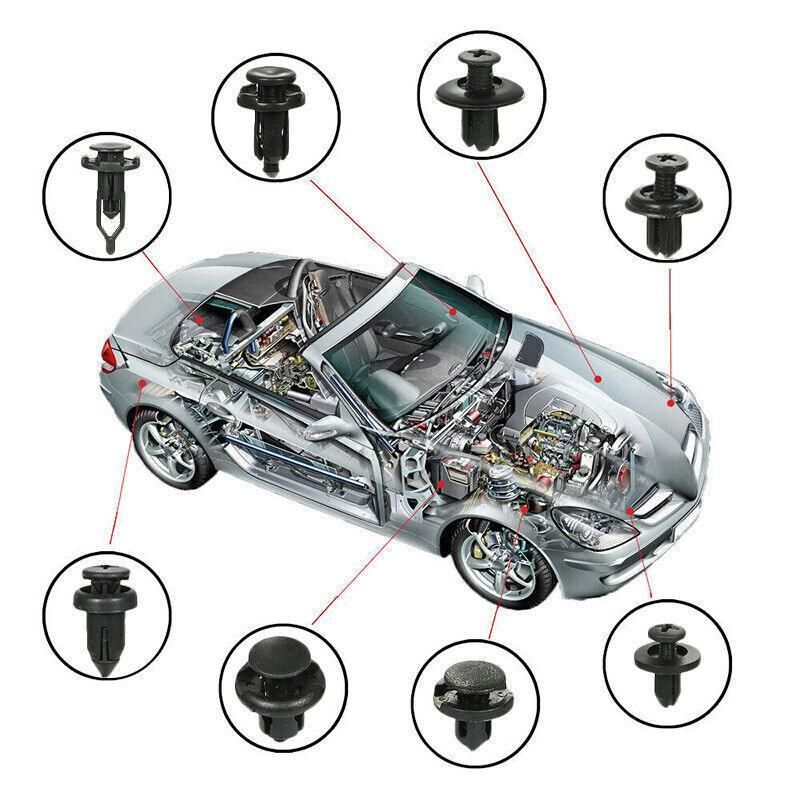 651Pcs Car Trim Body Clips Kit Rivet Retainer Door Panel Bumper Plastic Fastener