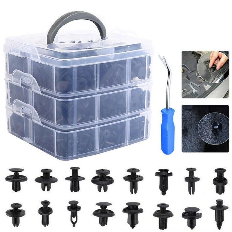 651Pcs Car Trim Body Clips Kit Rivet Retainer Door Panel Bumper Plastic Fastener