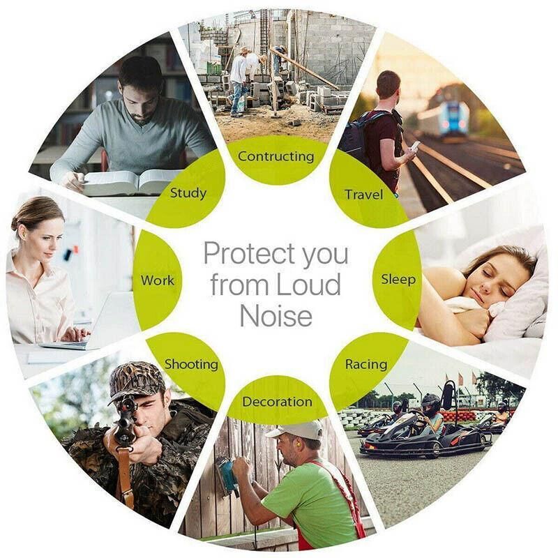 12PCS Silicone Moldable Ear Plugs Noise Cancelling Waterproof Reusable Set