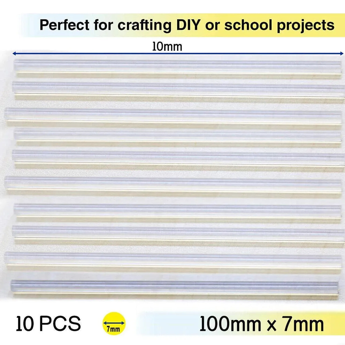 Clear Hot Melt Glue Sticks Adhesive Craft Stick for DIY Glue Tool 7mm 11mm - 7mm x 100mm 50pcs
