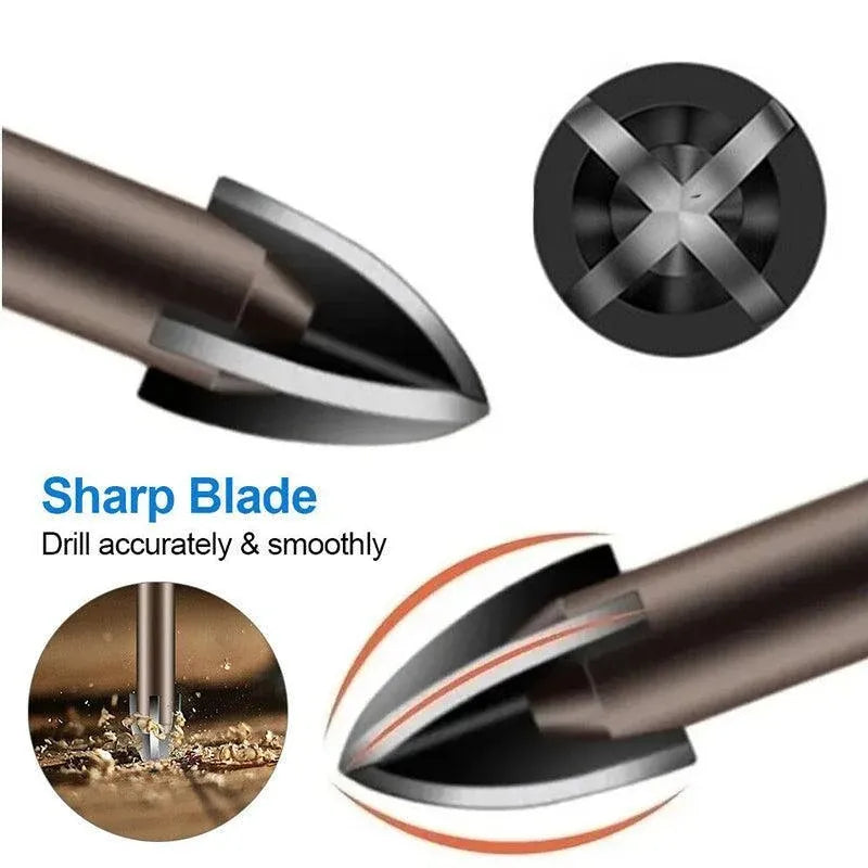7Pcs Efficient Universal Drilling Tool Multifunctional Cross Alloy Drill Bit Au