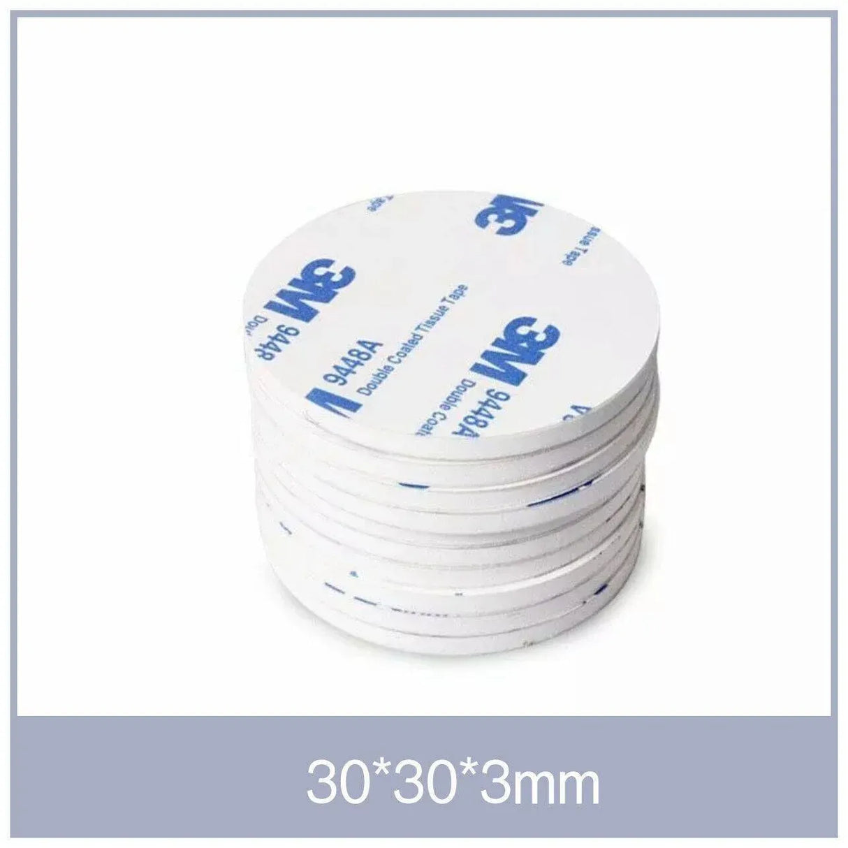 Round 60 x 3mm 3M Double Sided Foam Sticker Tape Side Wall Car Self Adhesive Pads - 6pcs