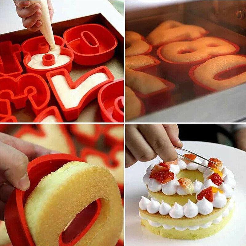 10 Inch Silicone Number Cake Mould Birthday Baking Pan Fondant Tools - 7