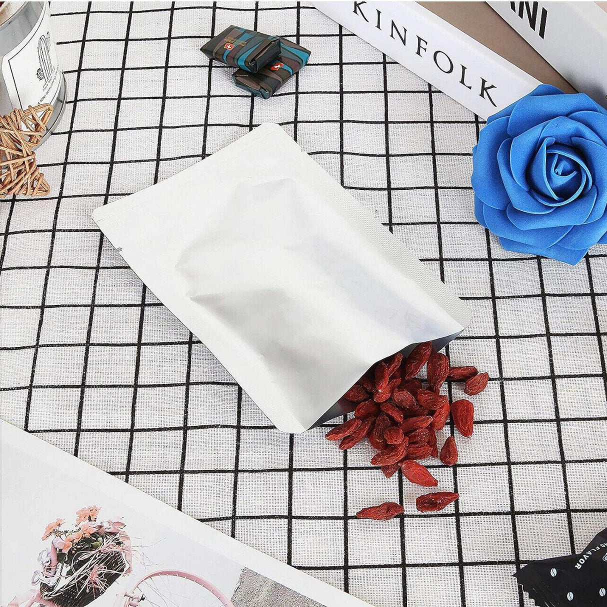 100/200X Aluminum Foil Heat Seal Mylar Food Vacuum Bags 6 Sizes - 40x50cm x 100 PCS