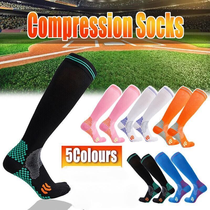 Compression Socks Miracle Copper Anti Fatigue Unisex Travel DVT Comfort L/XL - 1Pair Pink
