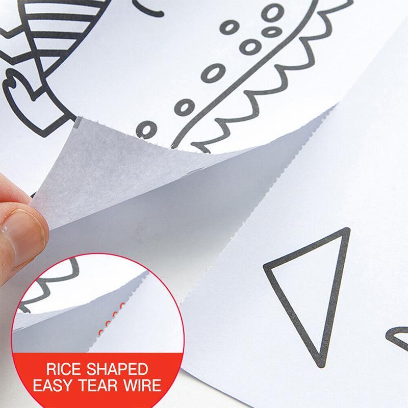 3M DIY Colouring Paper Roll with 12 Colour Pencils Cartoon Doodle Set - Daily necessities(With 12PCS Colored Pencils)