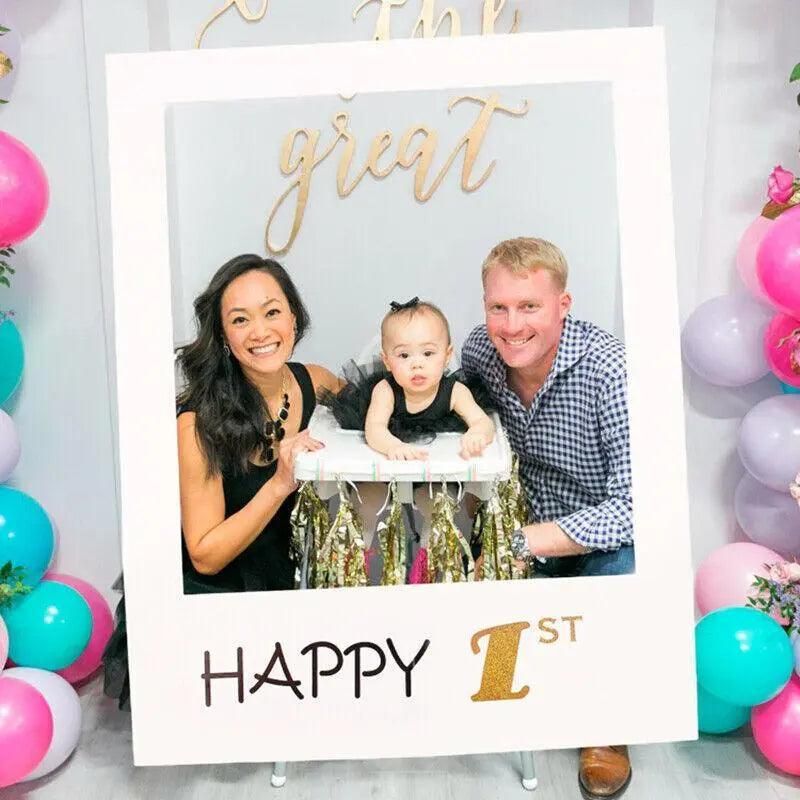 1Th 18Th-60Th Photo Booth Props Picture Frame Wedding Birthday Party Decoration - Happy 30TH