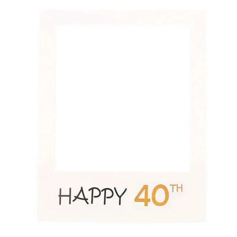 1Th 18Th-60Th Photo Booth Props Picture Frame Wedding Birthday Party Decoration - Happy 40TH