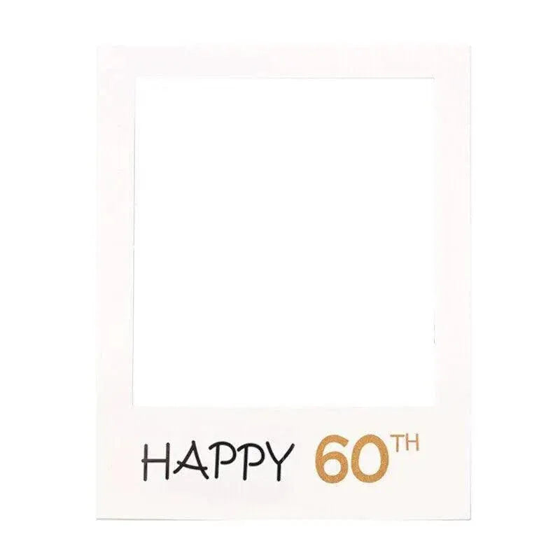 1Th 18Th-60Th Photo Booth Props Picture Frame Wedding Birthday Party Decoration - Happy 60TH