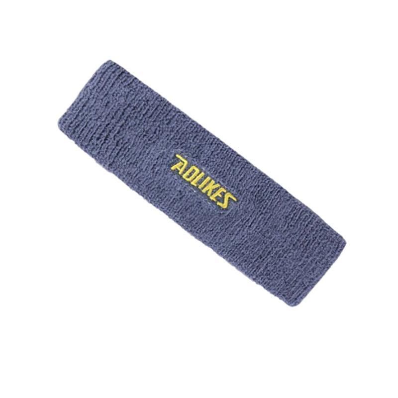 Aolikes Headbands Sweatband Cotton Hair Gym Yoga Stretch Sport Sweat Band - Grey