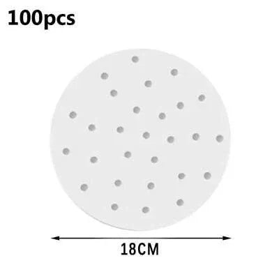 100Pcs 7/8/9 Non-Stick Air Fryer Parchment Liners - 23CM