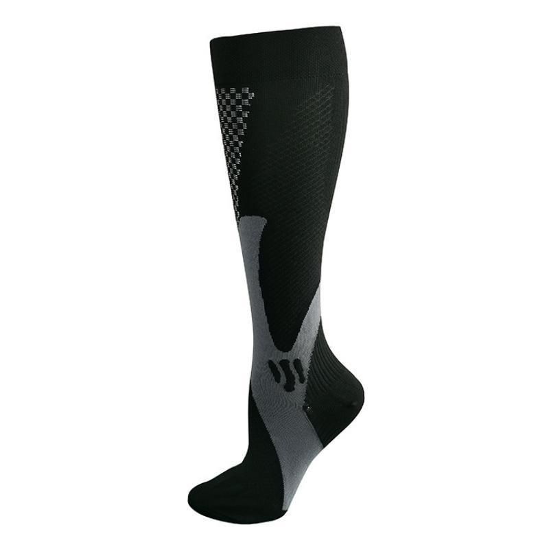 Copper Compression Socks for Running Travel Sports Anti Fatigue Support XXL Unisex - Black