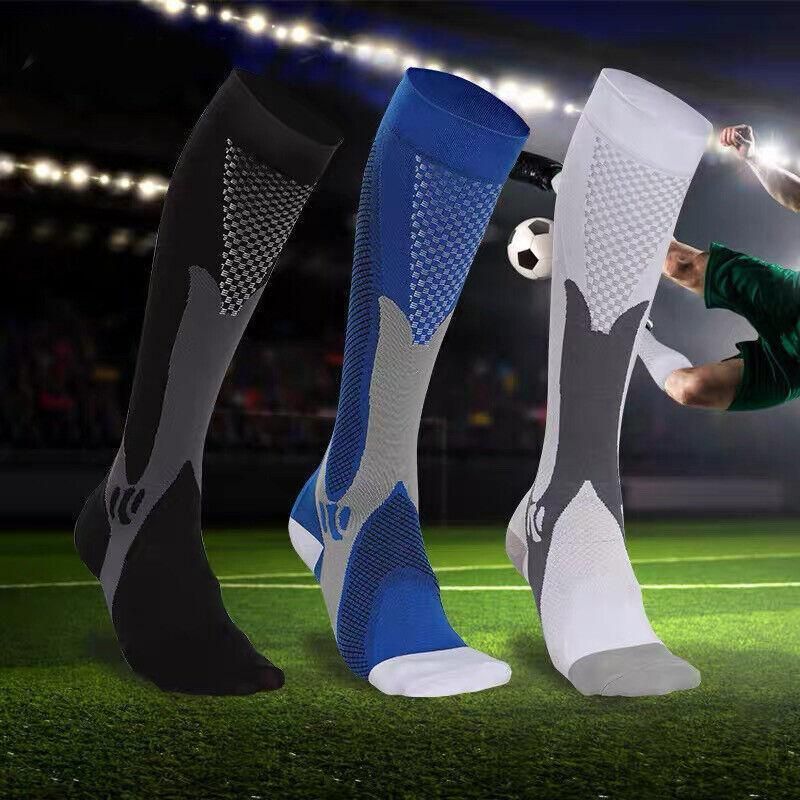Copper Compression Socks for Running Travel Sports Anti Fatigue Support XXL Unisex - Black