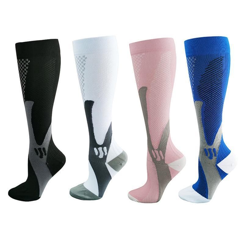 Copper Compression Socks for Running Travel Sports Anti Fatigue Support XXL Unisex - White