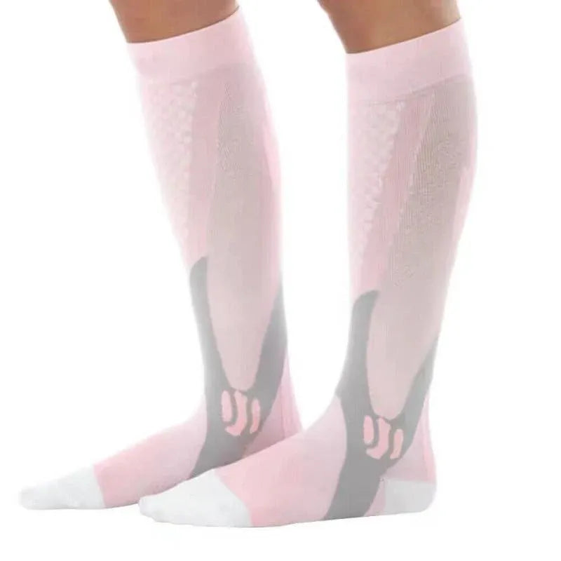Copper Compression Socks for Running Travel Sports Anti Fatigue Support XXL Unisex - White