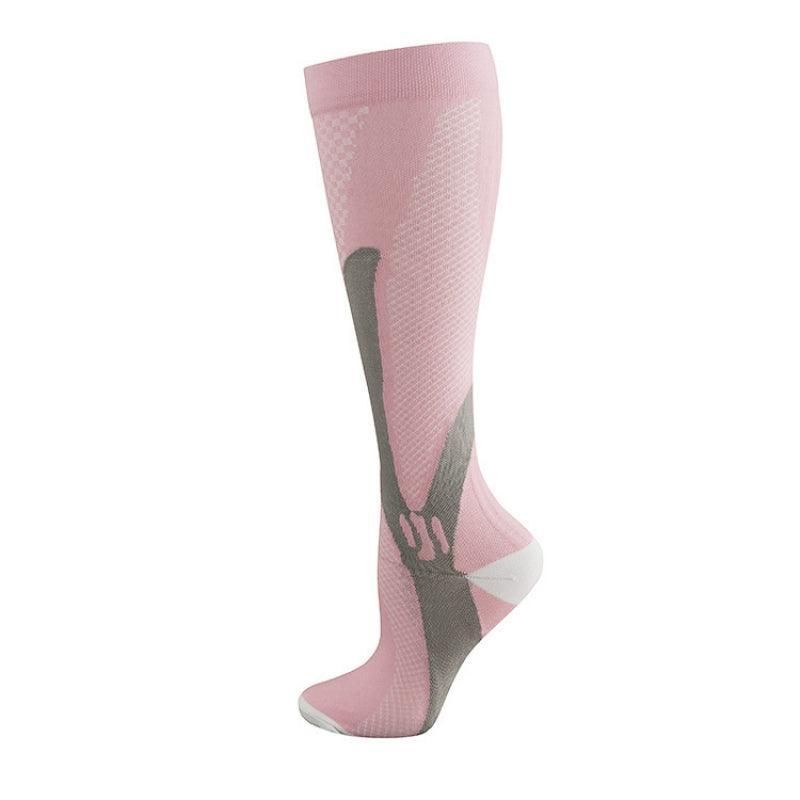 Copper Compression Socks for Running Travel Sports Anti Fatigue Support XXL Unisex - Pink