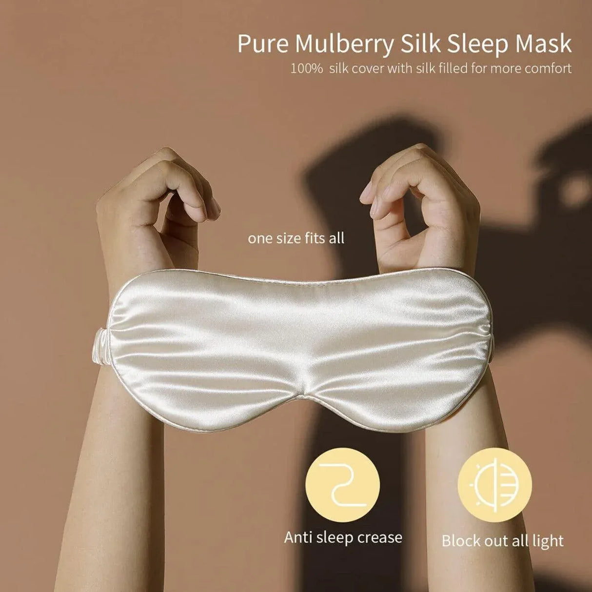 Pure Soft Silk Eyeshade Blindfold Sleep Eye Mask Cover Light Shade Travel Relax - 23 Light Pink