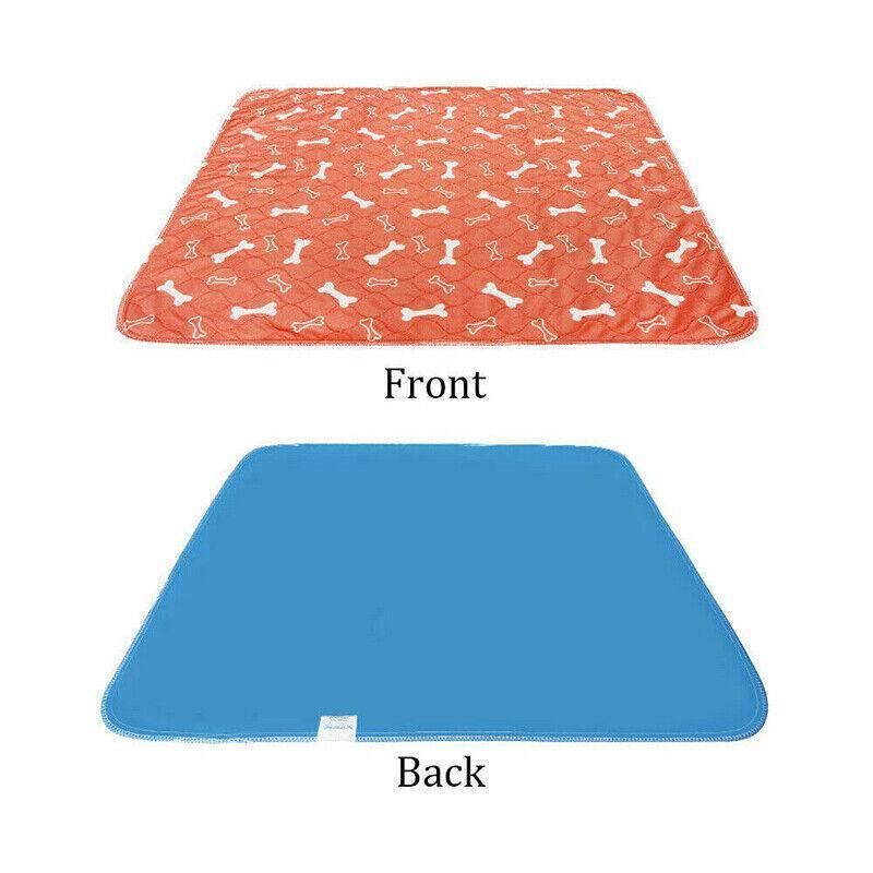 Orange Washable Pet Dog Cat Training Pee Pads Cushion Bed Absorbent Mat - 40X60cm