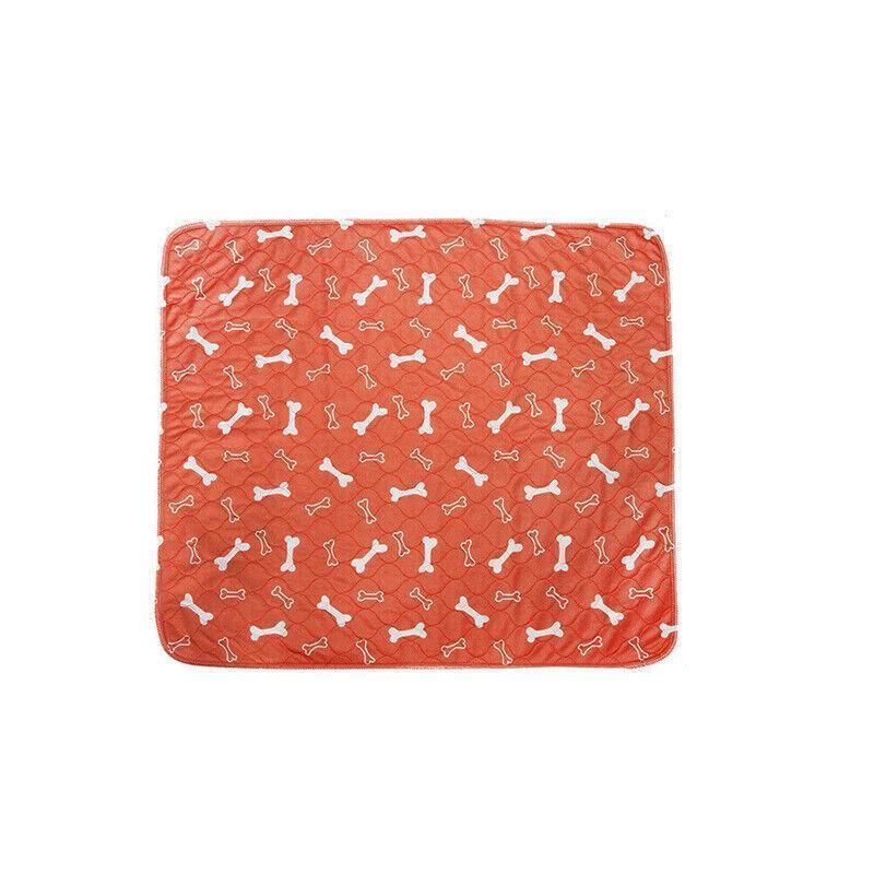 Orange Washable Pet Dog Cat Training Pee Pads Cushion Bed Absorbent Mat - 70X80cm