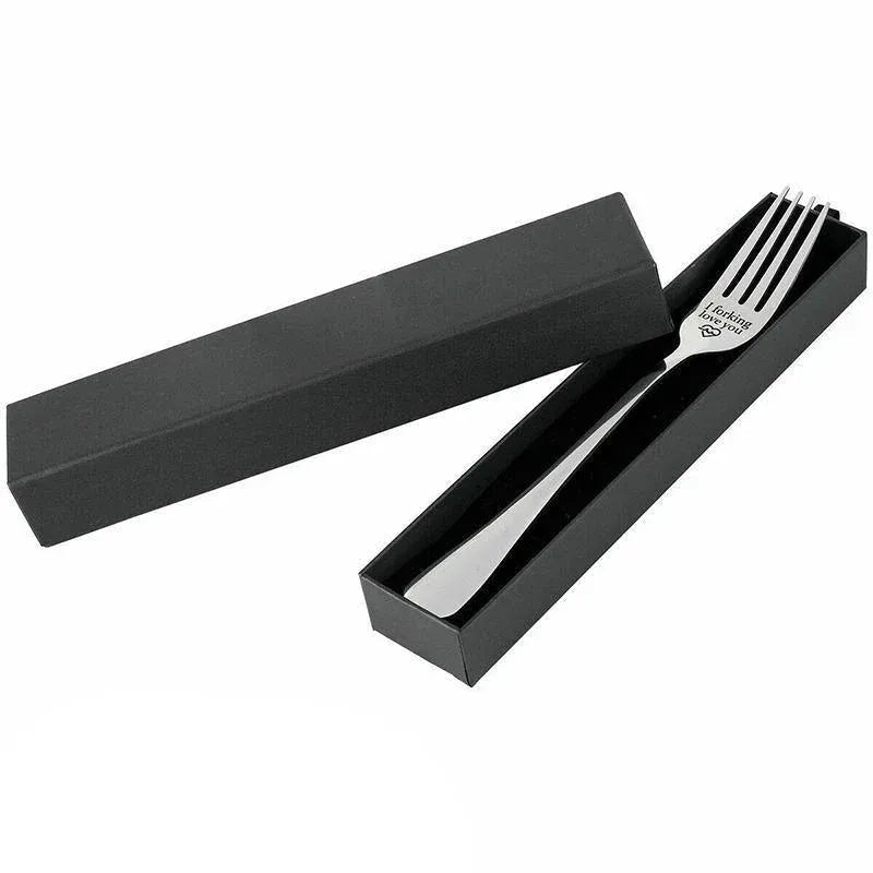 Engraved Stainless Steel Fork with Gift Box Love Message Utensil for Couples Present - A.I forking love you