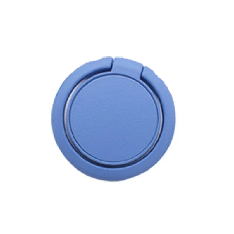 Phone Ring Bracket 360 Degree Rotation Solid Colour Mobile Holder Grip Stand - Blue