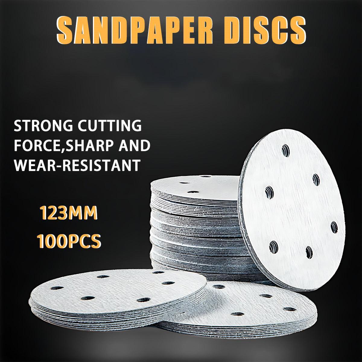 100x 123mm 6/8-Hole Sanding Discs Hook Loop Orbital Sander Pads 80 120 240 Grit - 60 Grits(6-Hole)