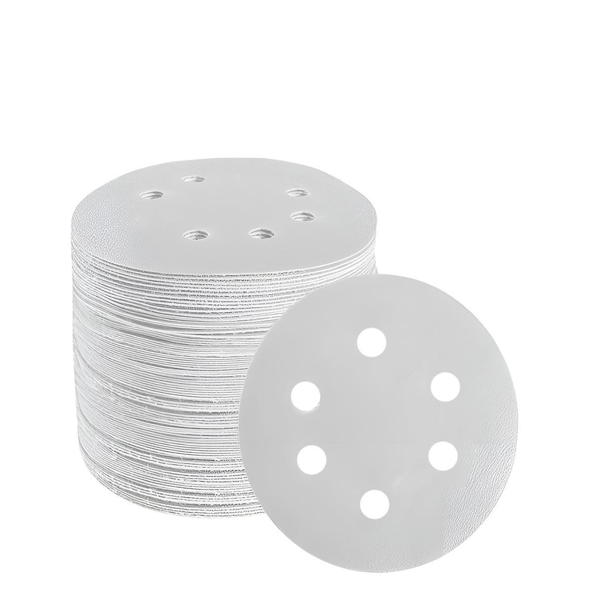 100x 123mm 6/8-Hole Sanding Discs Hook Loop Orbital Sander Pads 80 120 240 Grit - 60 Grits(6-Hole)