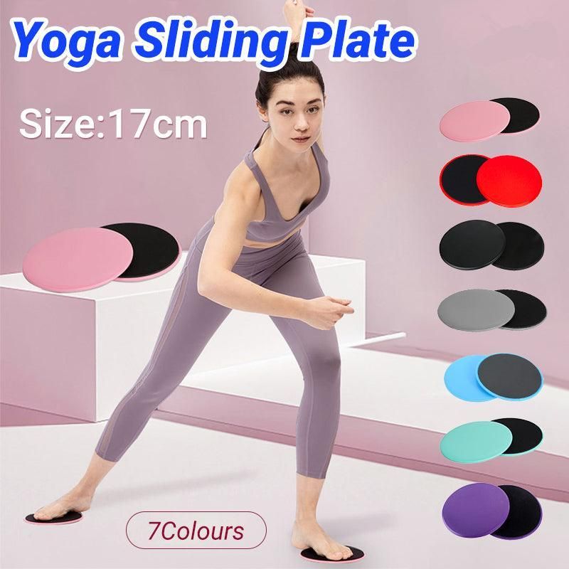 2PCS Core Sliding Discs Fitness Sliders for Home Gym Yoga Gliding Exercise 17cm - Black