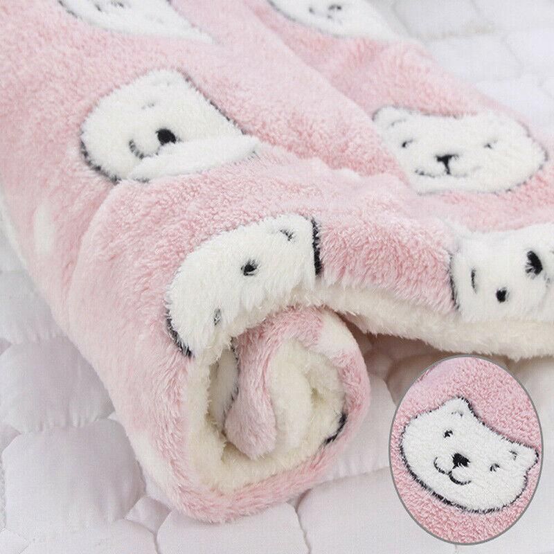 L Size Puppy Dog Cat Cushion Mattress Blanket Bed Soft Warm Pad Winter Kennel House - Brown Footprint