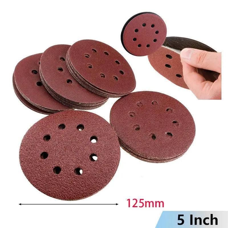 125X 125mm 5" Sanding Discs 60 80 100 120 240 Grit Orbital Sander Pads - 240 Grits