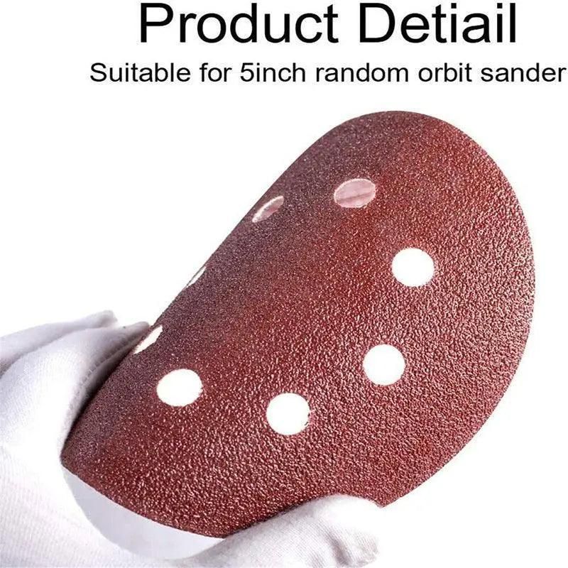 125X 125mm 5" Sanding Discs 60 80 100 120 240 Grit Orbital Sander Pads - 240 Grits