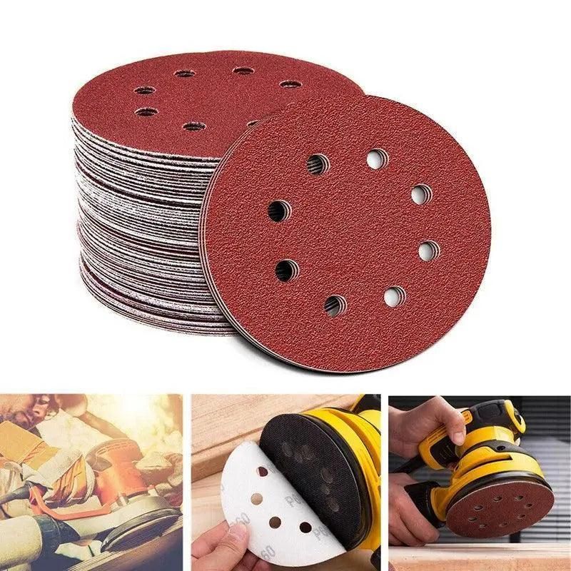 125X 125mm 5" Sanding Discs 60 80 100 120 240 Grit Orbital Sander Pads - 240 Grits