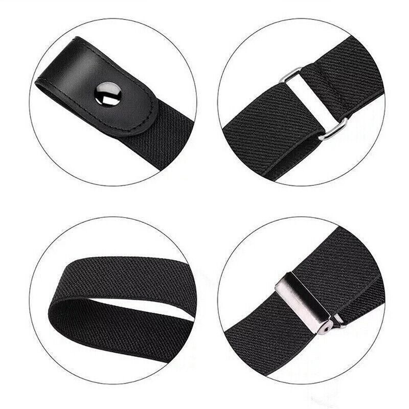 Buckle-Free Elastic Invisible Comfortable Womens No Bulge Hassle Belt For Jeans - Yellow