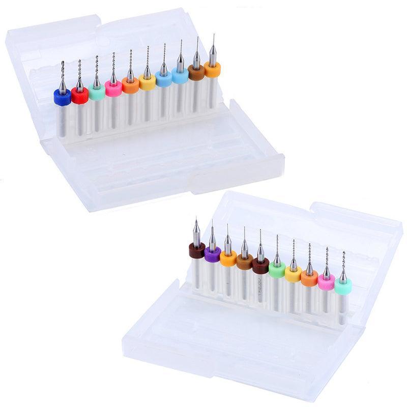 10X Tungsten Steel Micro Drill Bits 0.1-1.2mm for Rotary Tool - 0.3-1.2MM