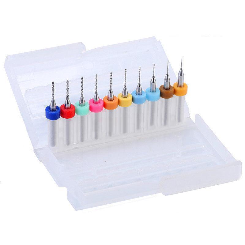 10X Tungsten Steel Micro Drill Bits 0.1-1.2mm for Rotary Tool - 0.1-1MM