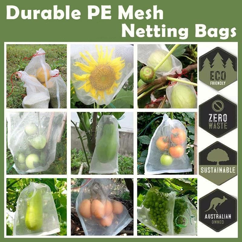 50X Fruit Net Bags Agriculture Garden Vegetable Protection Mesh Insect Proof - 20*30 (50 PCS)