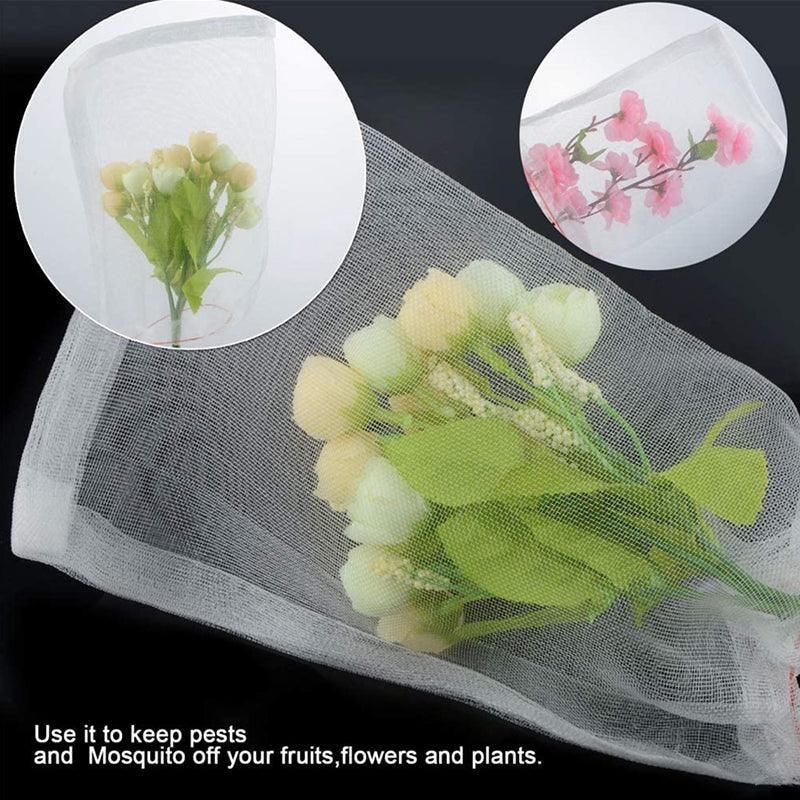 50X Fruit Net Bags Agriculture Garden Vegetable Protection Mesh Insect Proof - 20*30 (50 PCS)