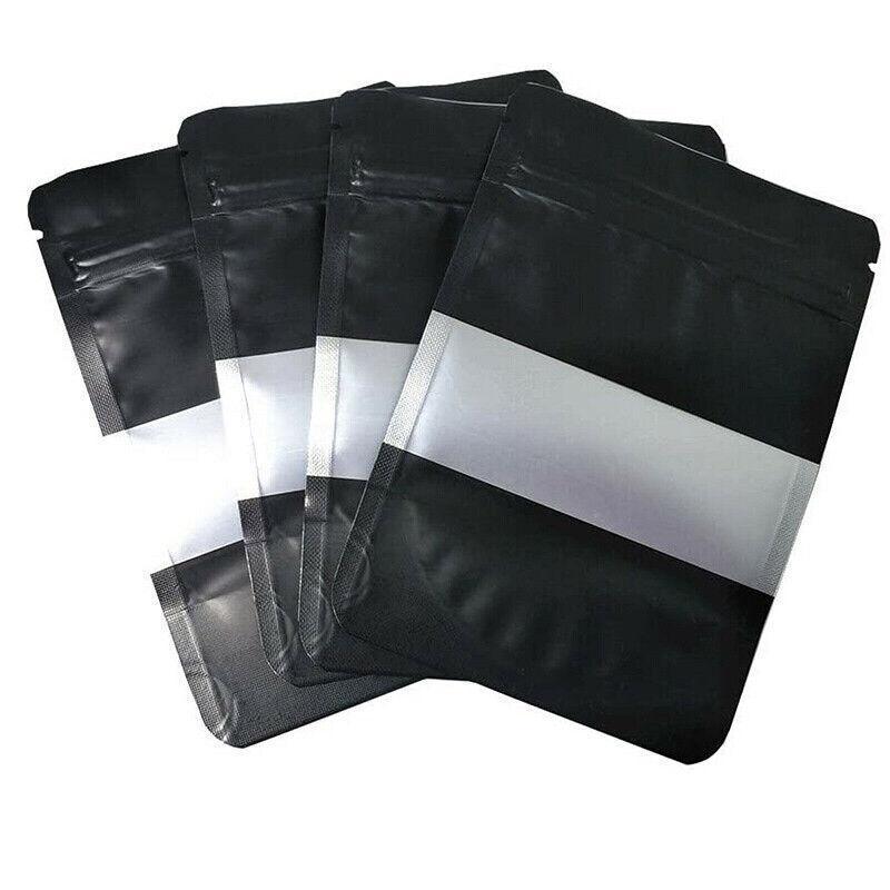 25PCS Stand Up Food Pouches with Clear Window Heat Seal Ziplock Foil Bags - 9x13+3cm