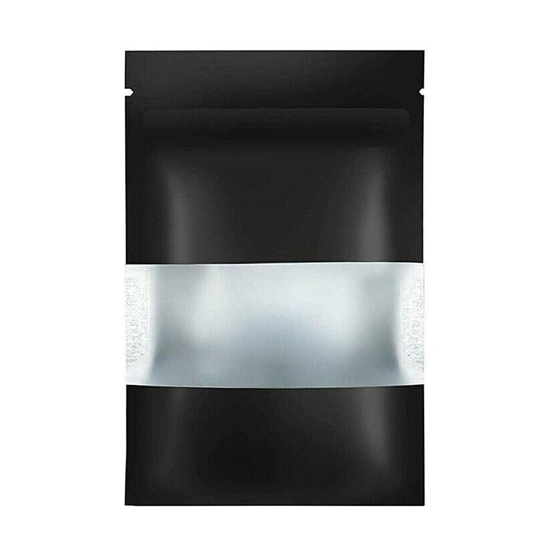 25PCS Stand Up Food Pouches with Clear Window Heat Seal Ziplock Foil Bags - 10x15+3cm
