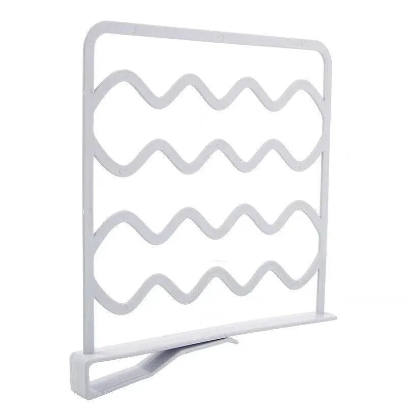 4PCS Clip-On Closet Shelf Dividers Wardrobe Organizer for Clothes and Cabinets