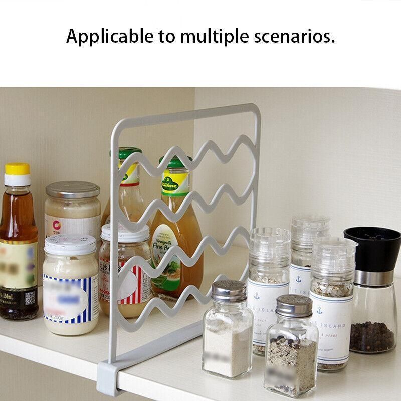 4PCS Clip-On Closet Shelf Dividers Wardrobe Organizer for Clothes and Cabinets